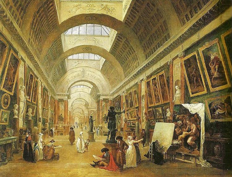 Hubert Robert Die Grand Galerie des Louvre china oil painting image